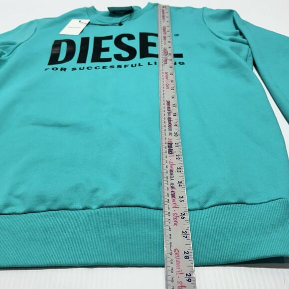 Diesel For Successful Living Crewneck Sweatshirt Sweater Mint Blue Men M NWOT - Picture 11 of 12